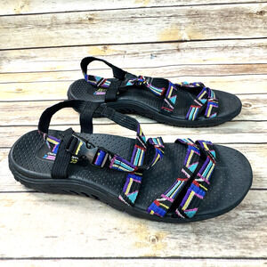 Skechers Womens Outdoor Life Style Colorful Tribal Waterproof Walking Sandals 10